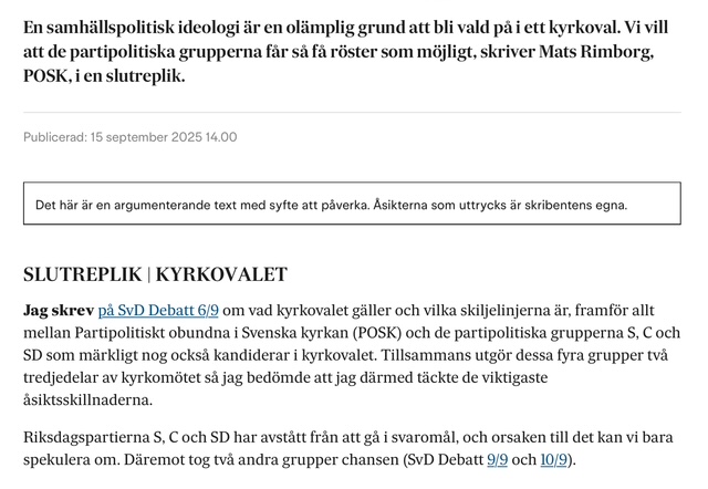 Slutreplik SvD